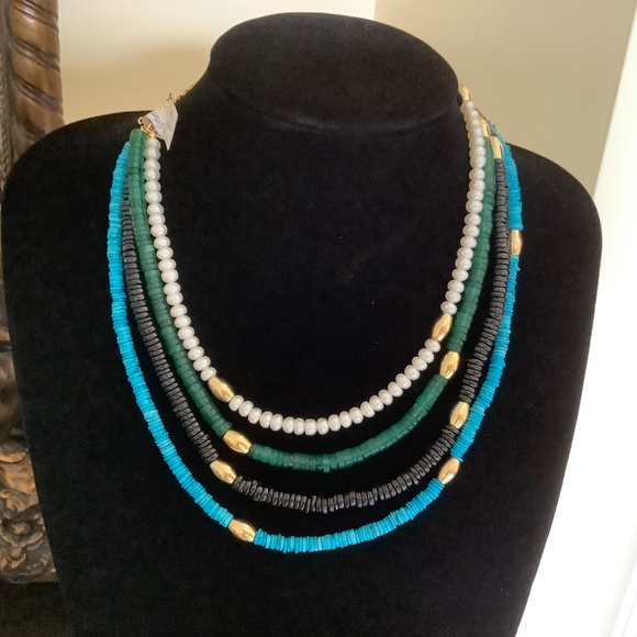 Affinity Gems Multi-Layer Beaded Necklace, Gold-tone Over Sterling Silver - Picture 6 of 16